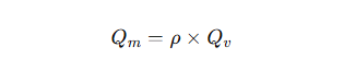 Formula for the Relationship Between Mass Flow Rate and Volume Flow Rate