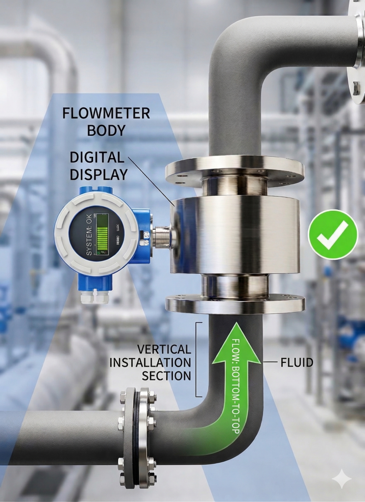 Installation of Electromagnetic Flowmeters in Vertical Pipes