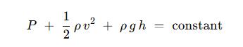 Bernoulli's equation formula