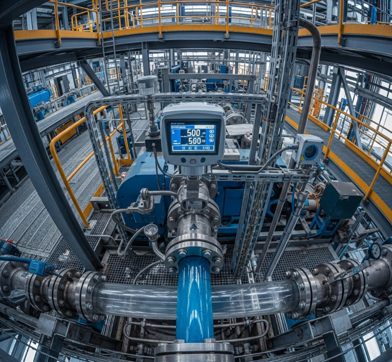 Flowmeter in operation 2